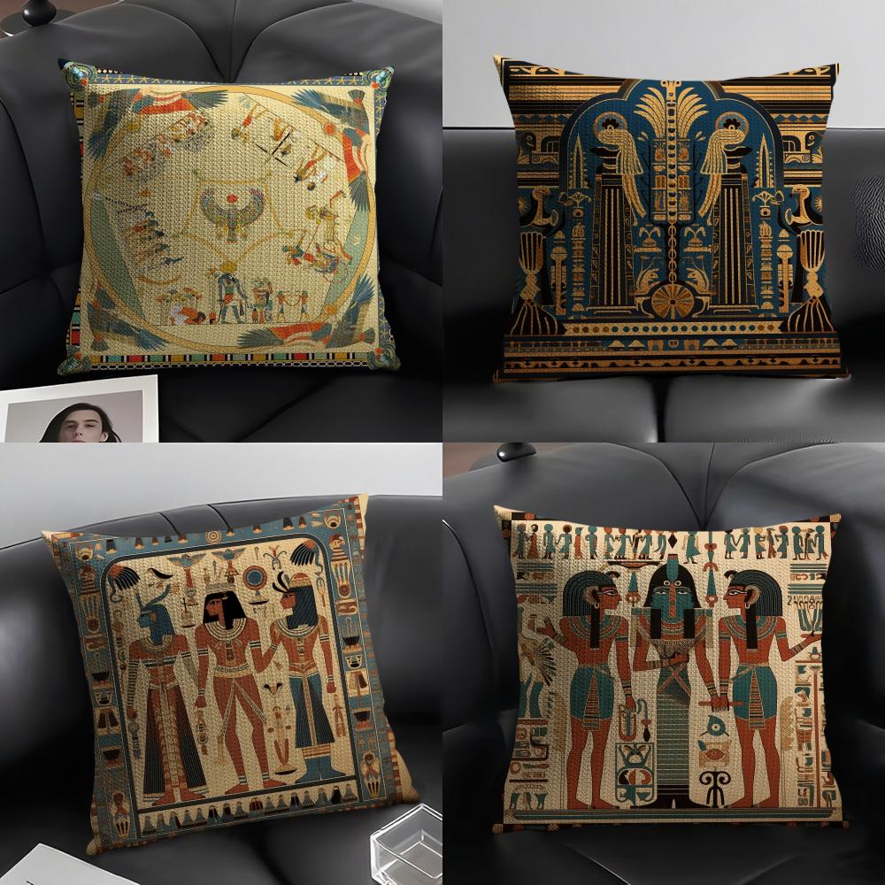 Home Textiles Egypt - مصر فرعون نمط كيس وسادة الكتان