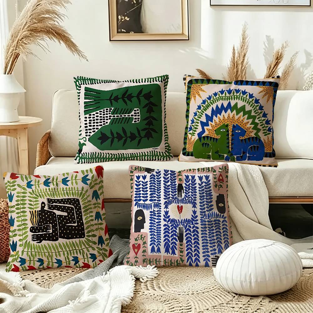 Home Textiles Egypt - غطاء وسادة بتصميم نمر وفهد من