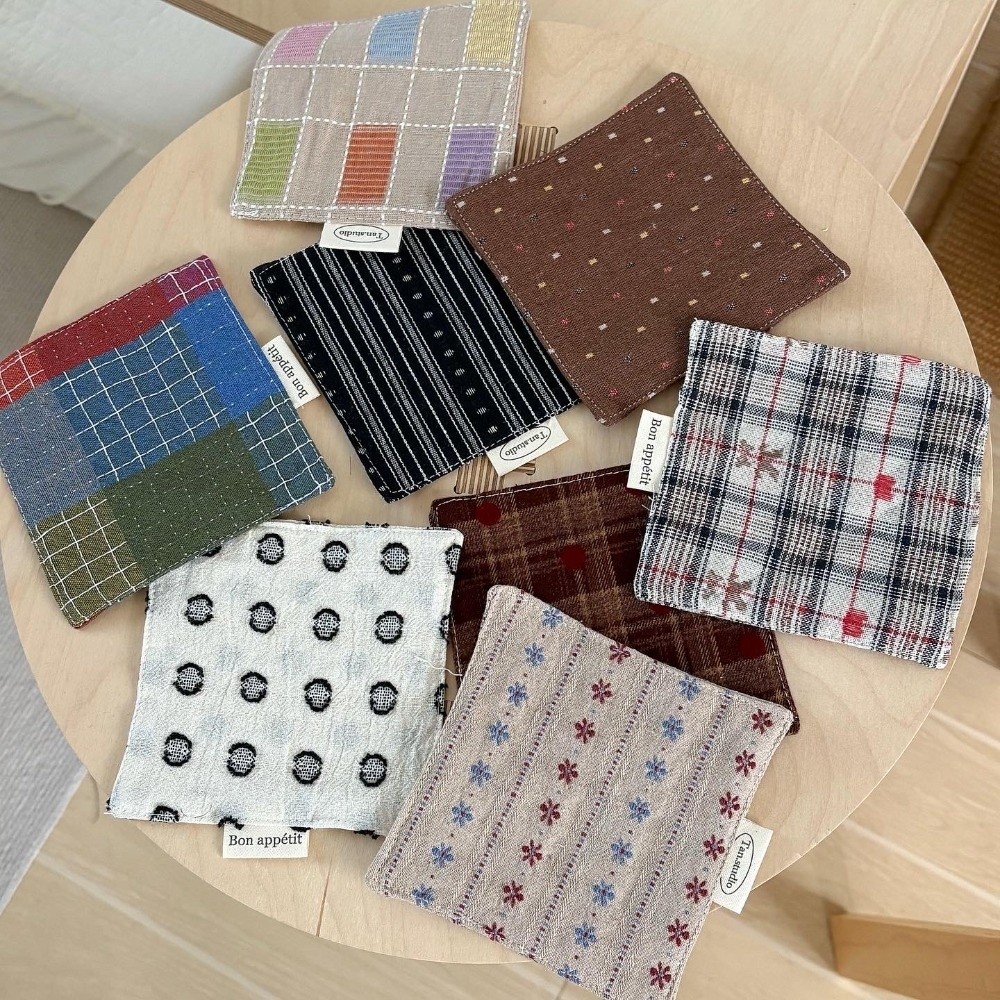 Home Textiles Discount - حصيرة أكواب ملونة جديدة من القطن