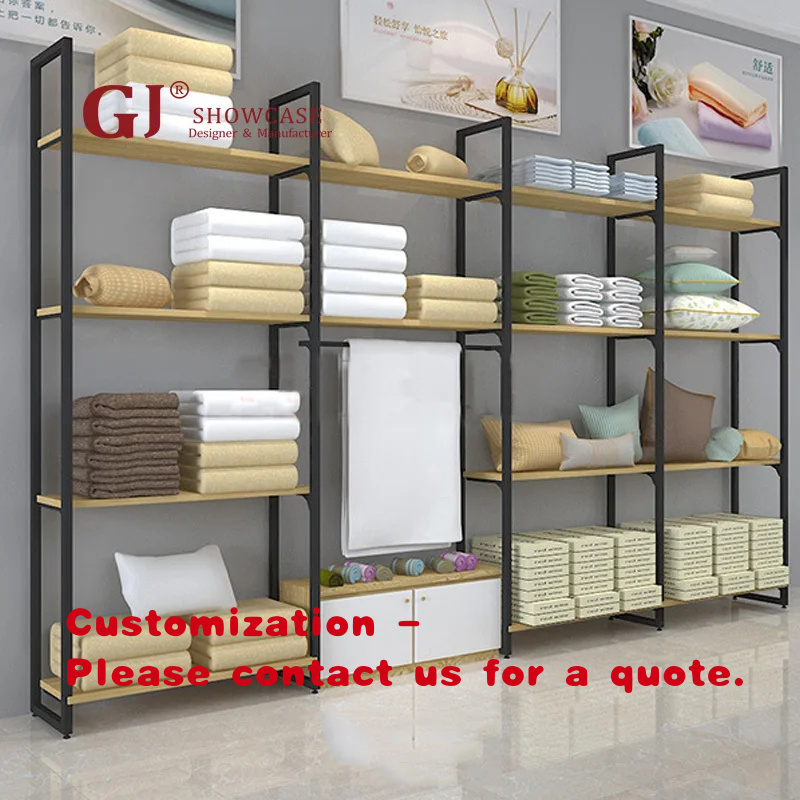 Home Textiles Factory - رفوف عرض المنسوجات المنزلية من المصنع