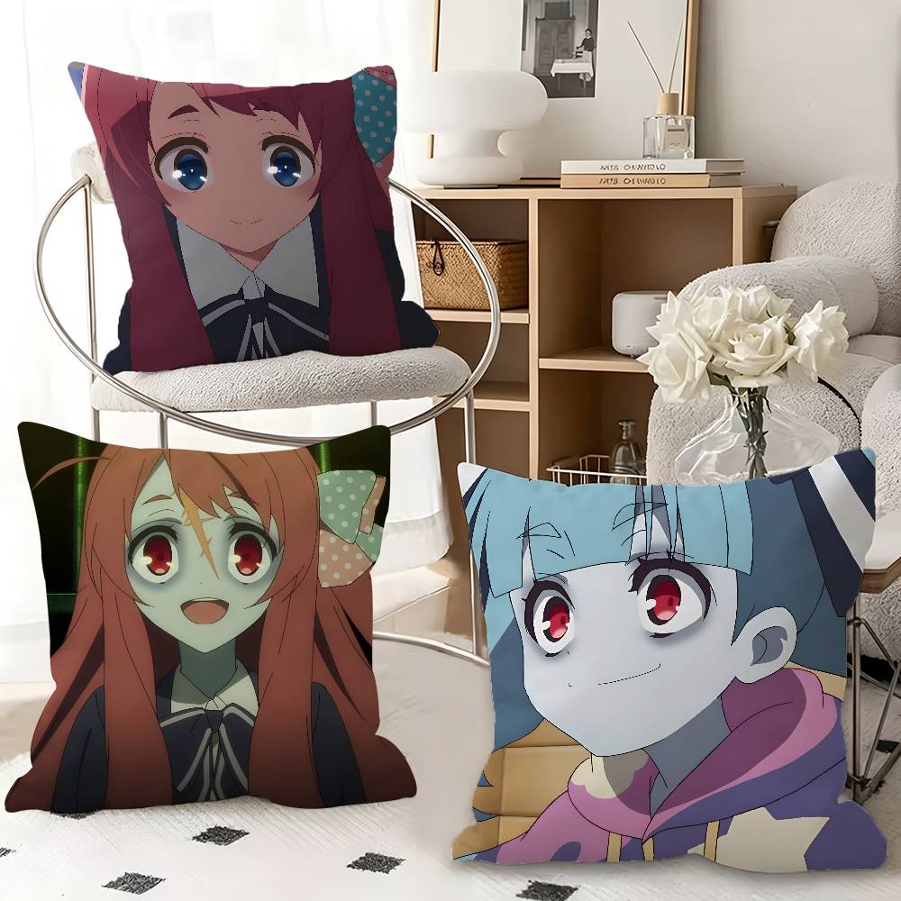 Home Landing Textiles - غطاء وسادة مربع الشكل بتصميم زومبي