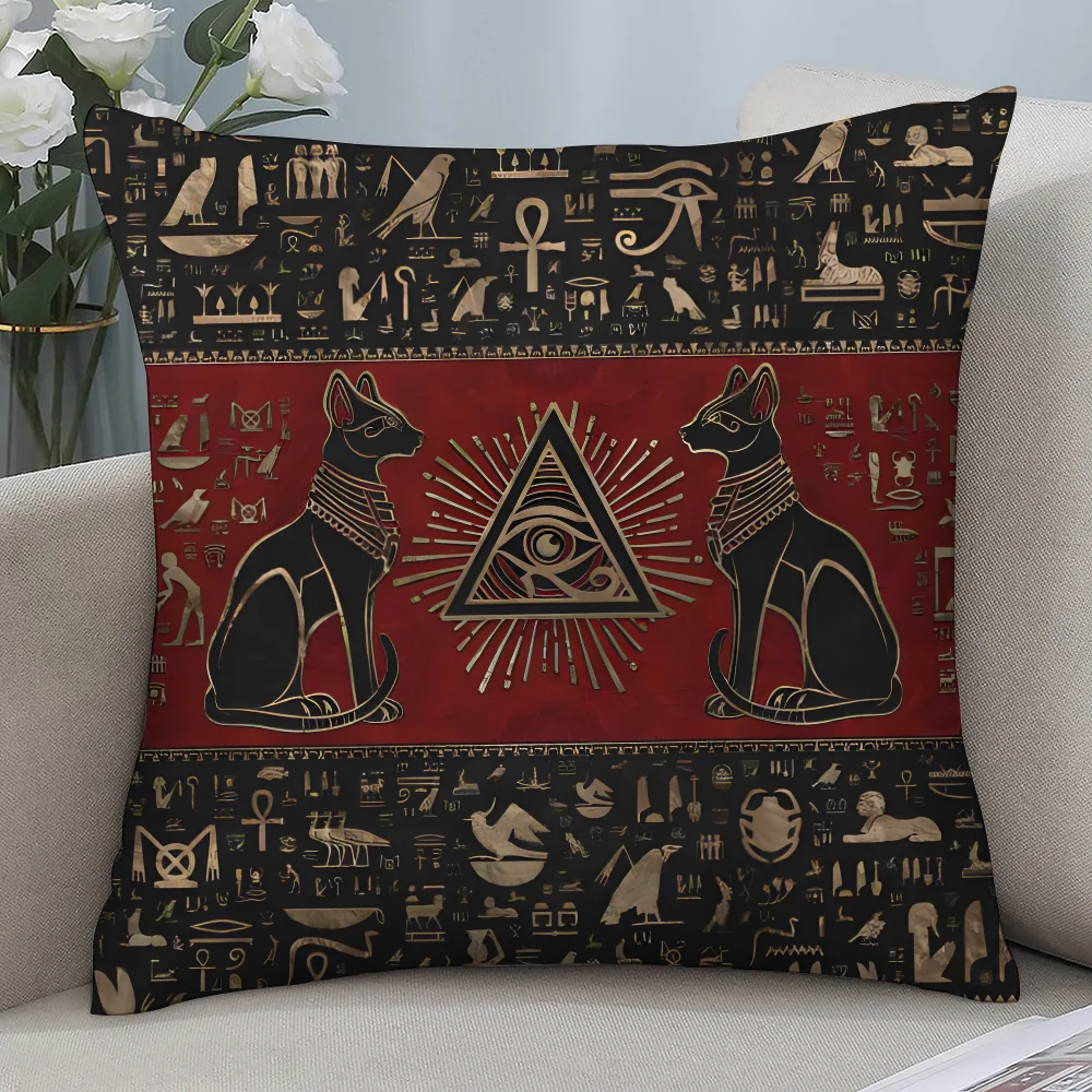 Home Textiles Egypt - مصر القديمة أنوبيس كيس وسادة قصيرة