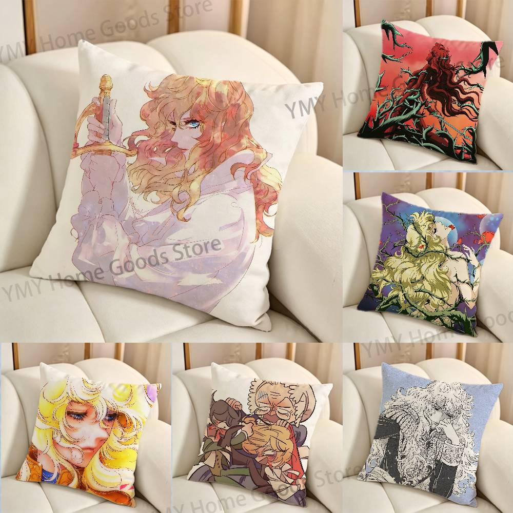 Versailles Home Textiles - غطاء وسادة كوميكس ليدي أوسكار تي-وردة