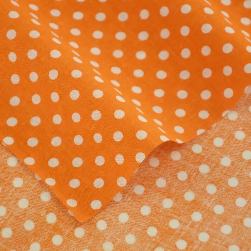 قماش قطني مطبوع بنقط بولكا برت - مراجعة Home Textiles Discount وسعره